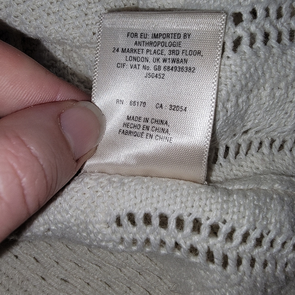 Anthropologie Angel Of The North Nulia Circle Poncho Size XS/S Cream - Picture 11 of 11